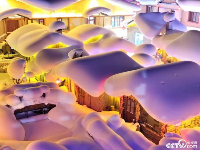 ムダンジャン、heilongjiang：輝きは雪の世界での夜の雪の中で、雪の田舎の夜を反映しています。 heilongjiang、Mudanjiang、heilongjiangは、おとぎ話の世界のように美しいです。ビジュアルチャイナ</p> <p class = 