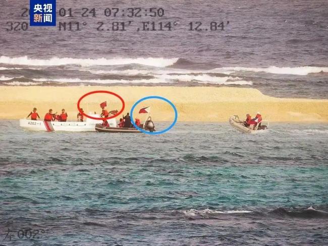 Onsite Evidence! The scene of Philippine ships breaking into the Iron Line Reef exposed