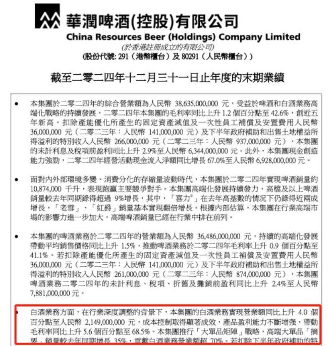 斥资200亿收编三张白酒牌，华润酒业困在行业"断层带"