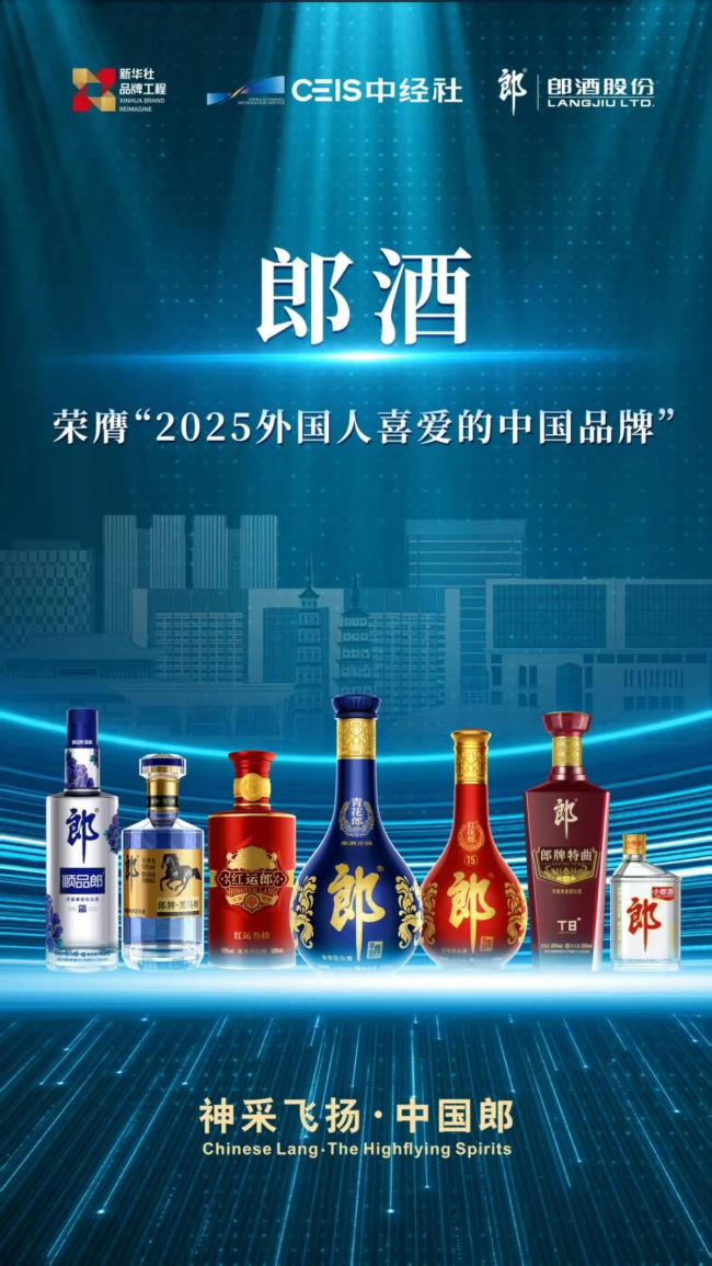 郎酒获评“2025外国人喜爱的中国品牌”