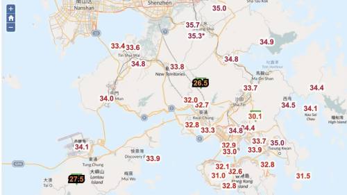 高溫天氣持續 長洲錄得36度 九龍城、大埔等35度 高溫天氣持續 長洲錄得36度 九龍城、大埔等35度