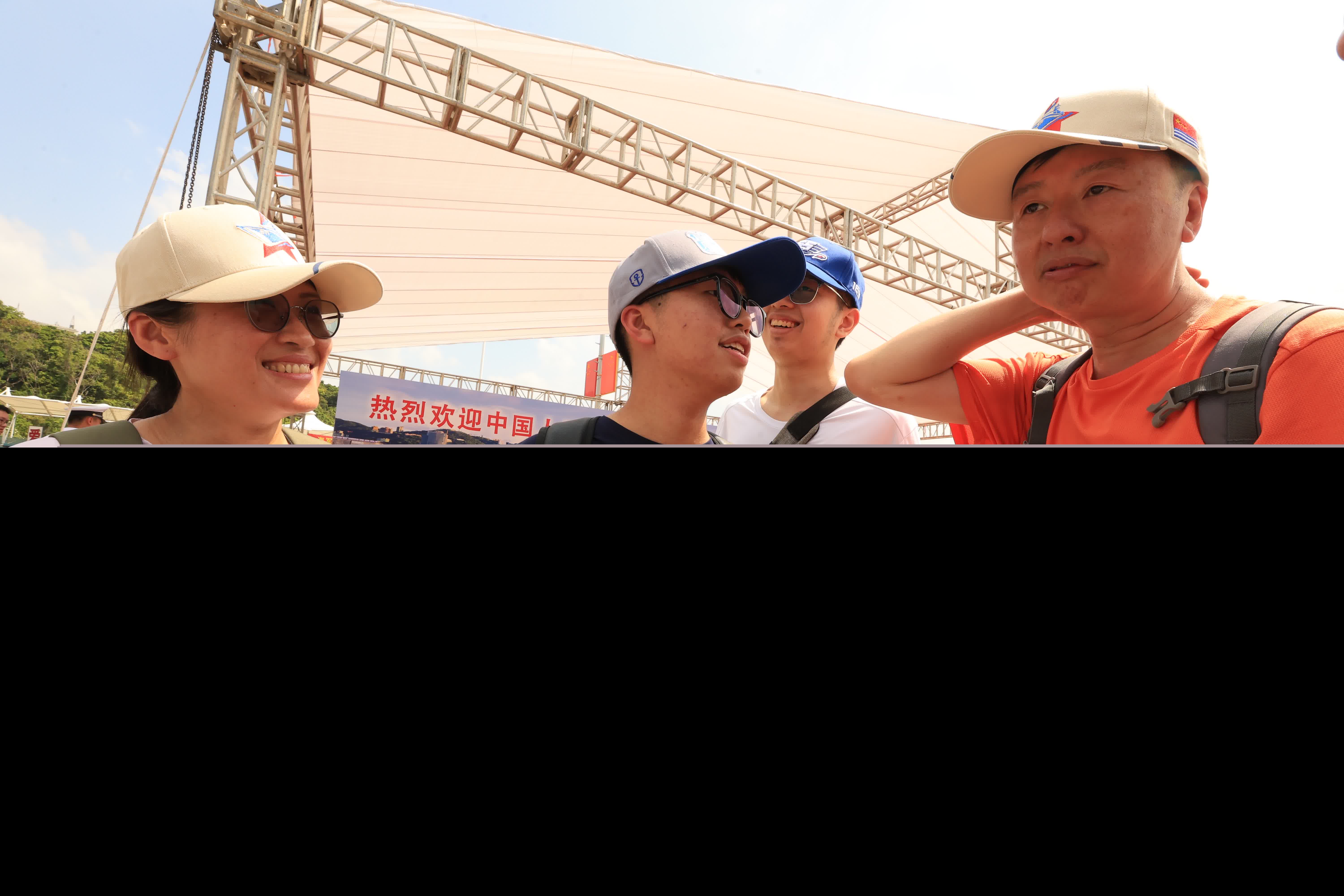 市民吴先生一家四人。（香港文匯報記者萬霜靈 攝）