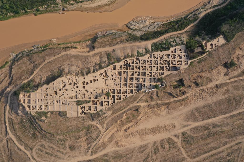 这是罗家河遗址航拍图。（咸阳市文物考古研究所供图）