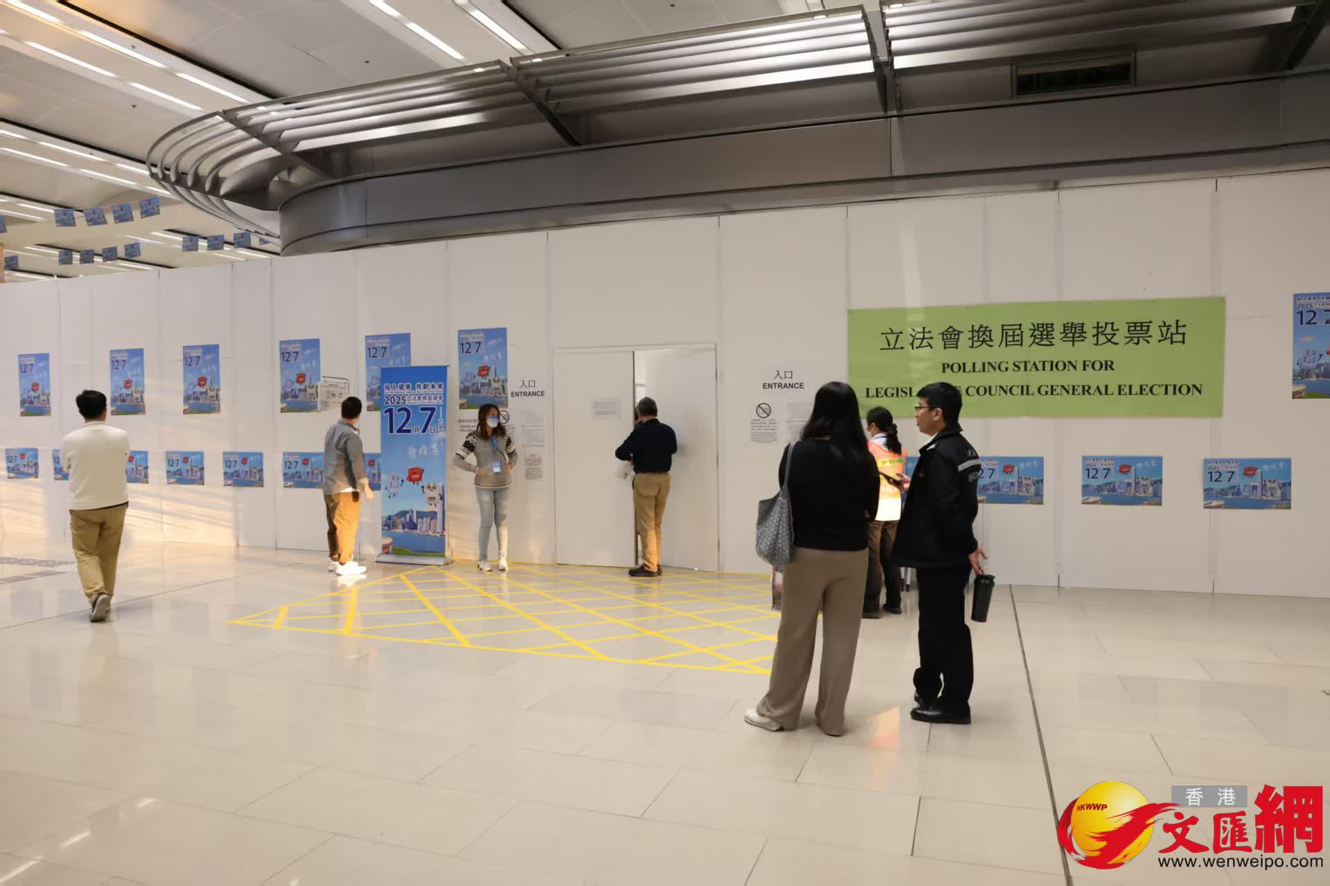 港珠澳大橋鄰近邊境投票站情況。（香港文匯報劉友光攝）