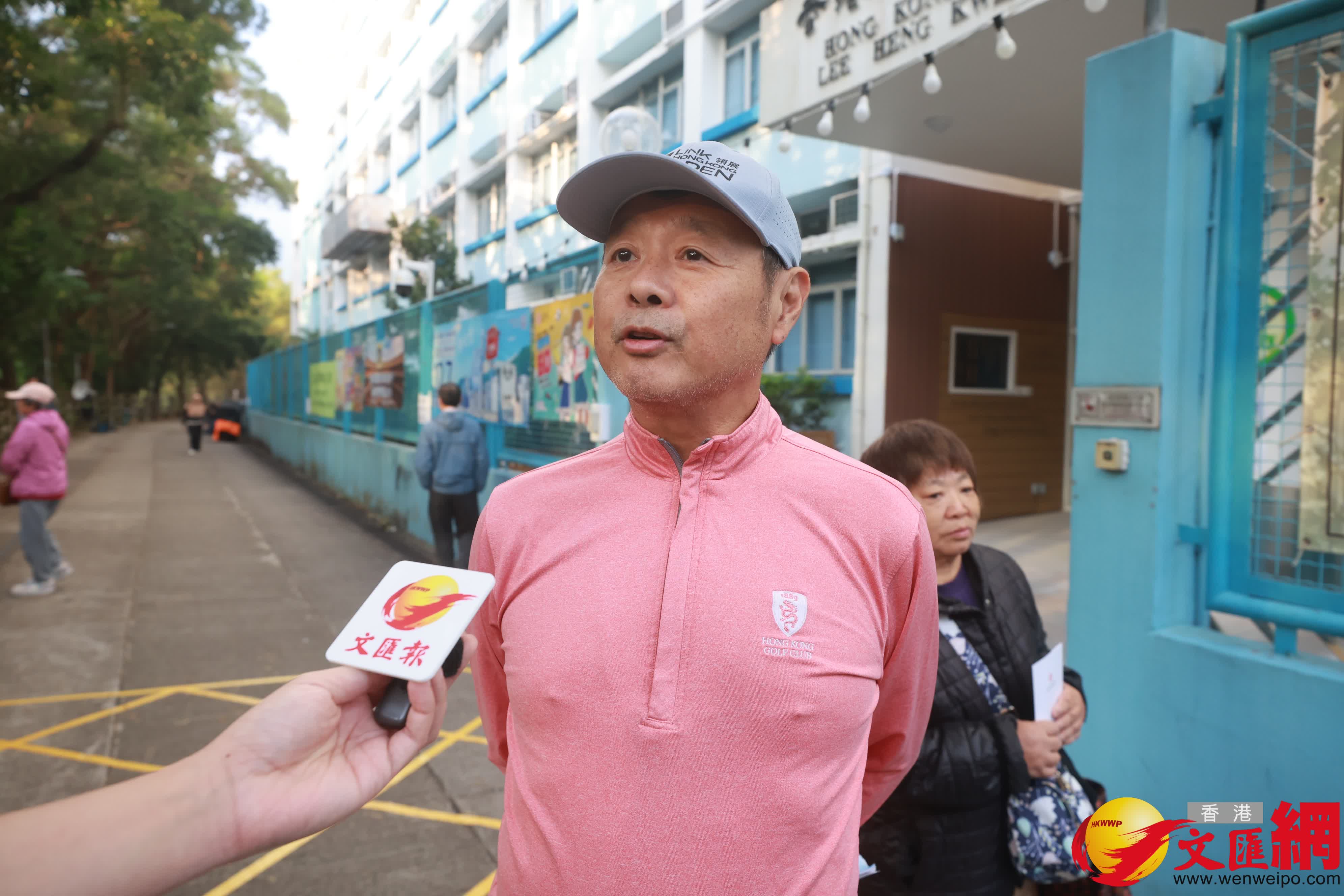 香港教師會李興貴中學投票站情況（香港文匯報記者劉國權攝）
