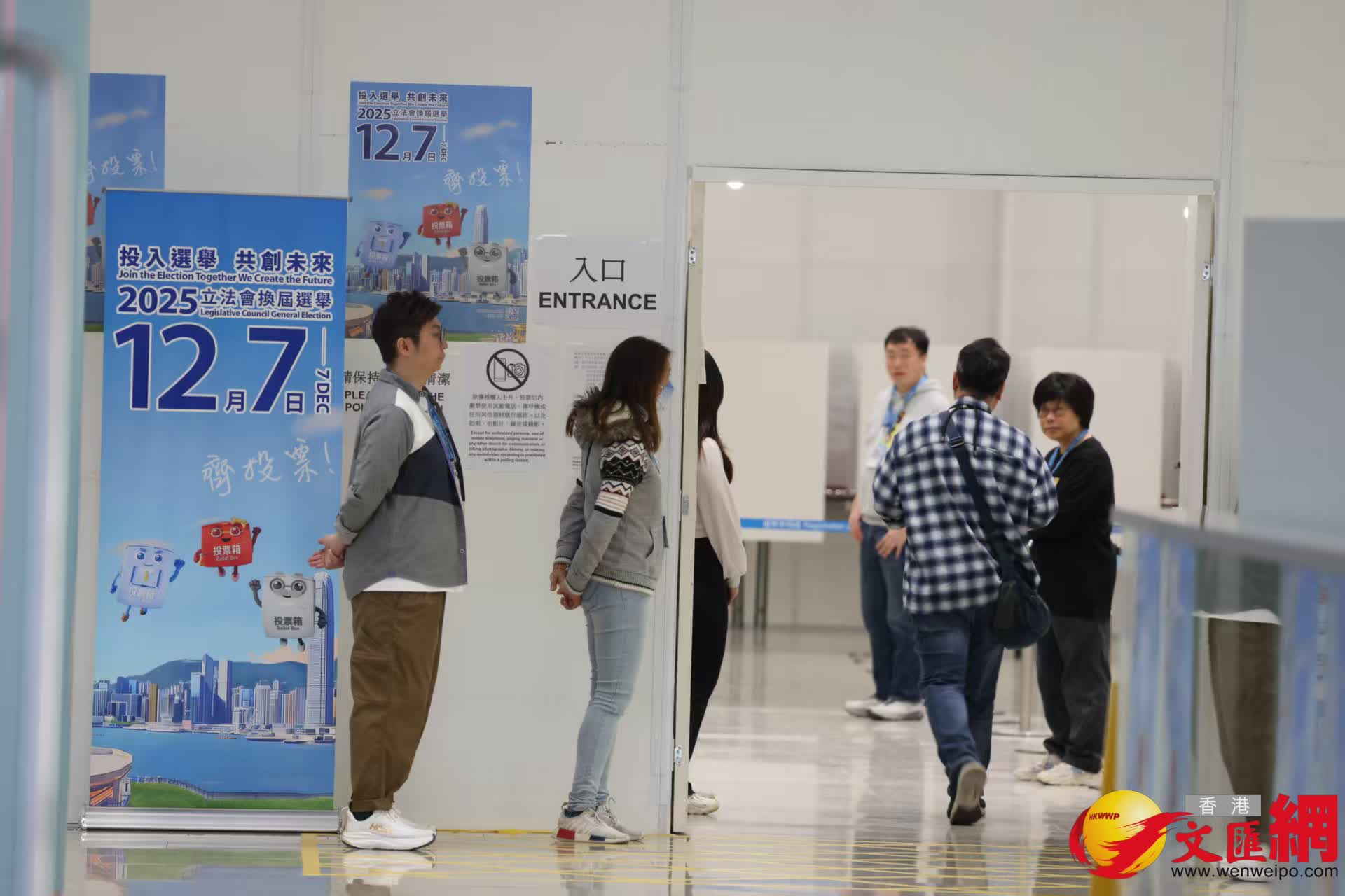 港珠澳大橋鄰近邊境投票站情況。（香港文匯報劉友光攝）