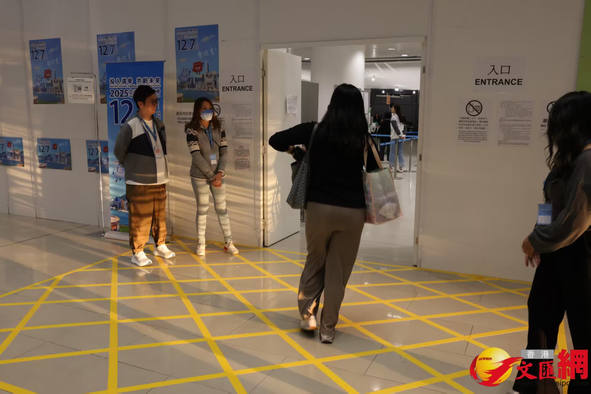 港珠澳大橋鄰近邊境投票站情況。（香港文匯報劉友光攝）