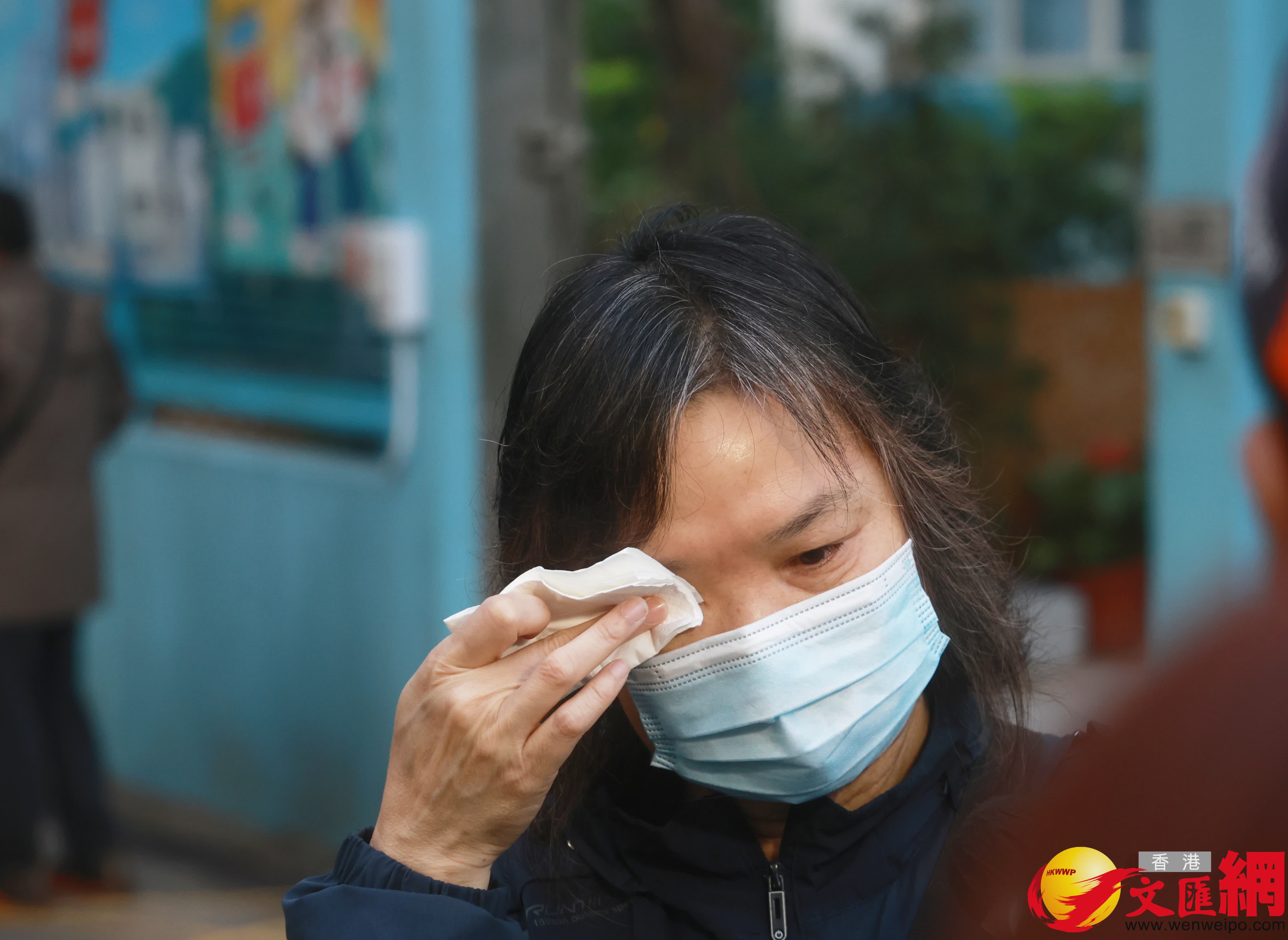 香港教師會李興貴中學投票站情況（香港文匯報記者劉國權攝）