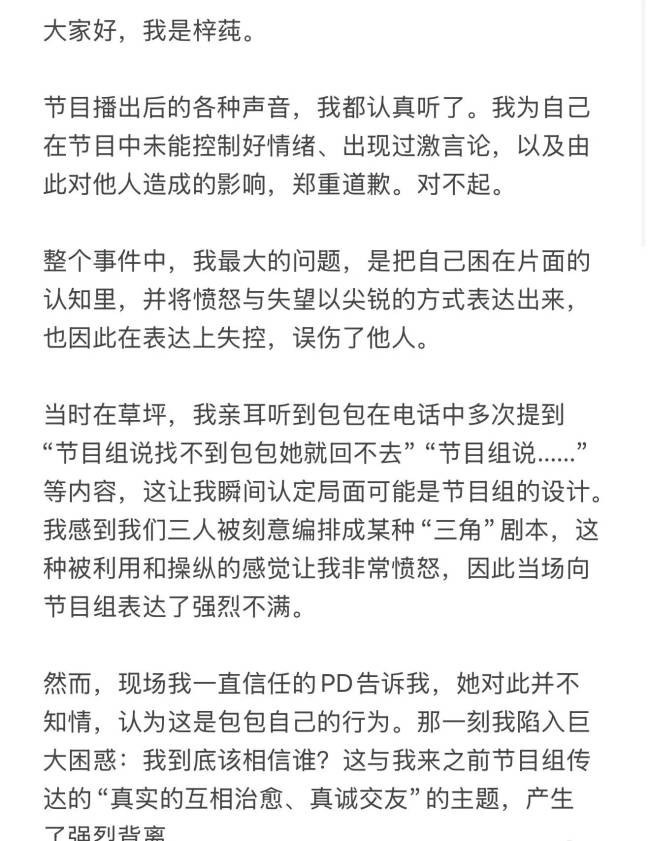 王梓莼称没霸凌任何人:我的情绪反应源于自我保护