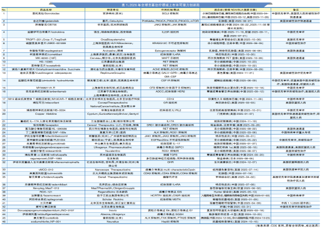 2026潜力新药预测,百济、豪森、科伦博泰、正大天晴冲刺