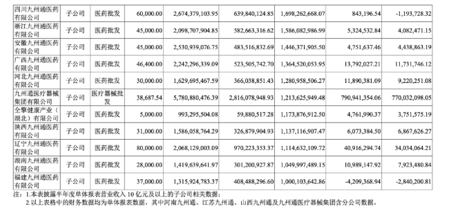 图片来源：九州通2025年半年报