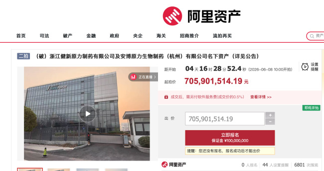 超7亿，一家破产药企被二次拍卖